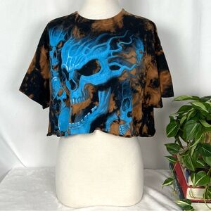 Y2K Skeleton Cropped T-Shirt